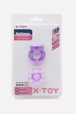 Набор из двух фиолетовых эрекционных колец Optimus
