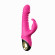 Ярко-розовый рельефный вибратор-кролик - 22,7 см. Ярко-розовый рельефный вибратор-кролик - 22,7 см.