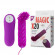 Лиловый вибратор MAGIC X20 с насадкой  и пультом ДУ - 10 см.