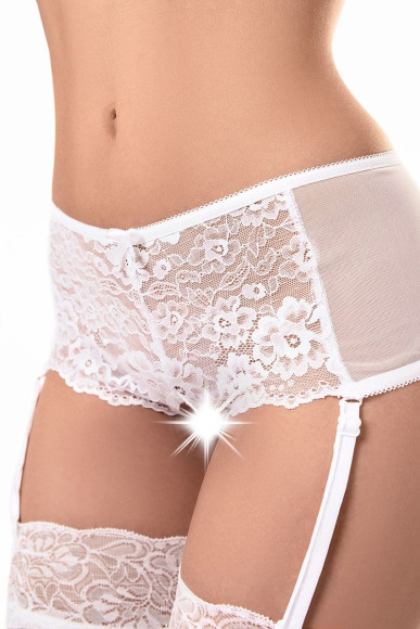 Трусики-пояс из эластичного кружева с пажами для чулок Sheila Трусики-пояс из эластичного кружева с пажами для чулок Sheila