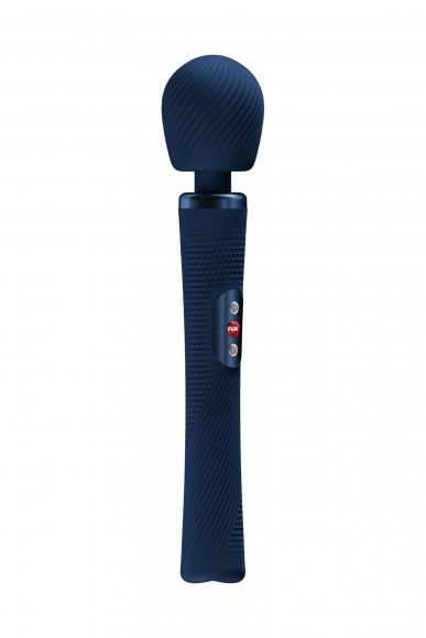 Синий жезловый вибромассажер Vim Vibrating Wand - 31,3 см.