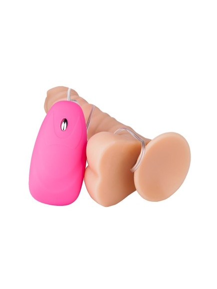 Телесный реалистик с рельефом и проводным пультом №17 - 19 см. Телесный реалистик с рельефом и проводным пультом №17 - 19 см.