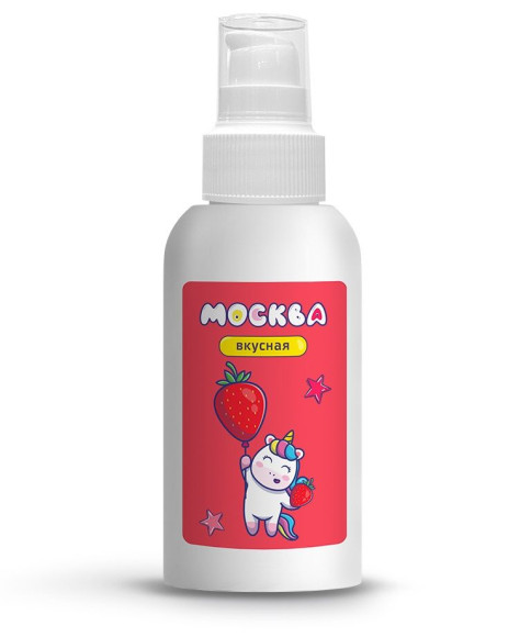 Универсальная смазка с ароматом клубники Москва Вкусная - 100 мл. Универсальная смазка с ароматом клубники Москва Вкусная - 100 мл.