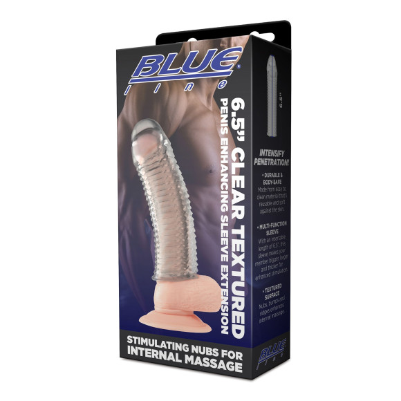 Текстурированная насадка на пенис Clear Textured Penis Enhancing Sleeve Extension - 16,5 см. Текстурированная насадка на пенис Clear Textured Penis Enhancing Sleeve Extension - 16,5 см.