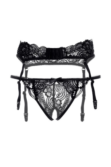 Кружевной пояс с пажами для чулок и трусики Deborah Кружевной пояс с пажами для чулок и трусики Deborah