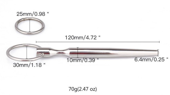 Металлический уретральный конусовидный плаг Металлический уретральный конусовидный плаг