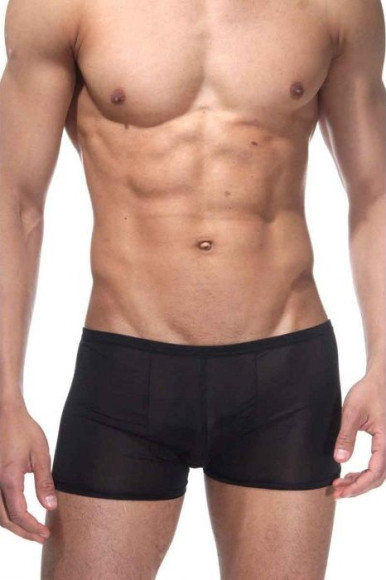 Черные низкие трусы-боксеры Черные низкие трусы-боксеры