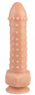 Телесный фаллоимитатор с шипиками - 21,5 см.