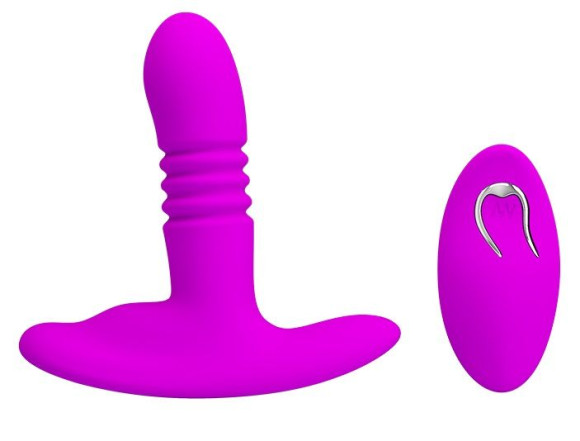 Лиловый анальный вибростимулятор Heather с пультом ДУ - 12,3 см. Лиловый анальный вибростимулятор Heather с пультом ДУ - 12,3 см.