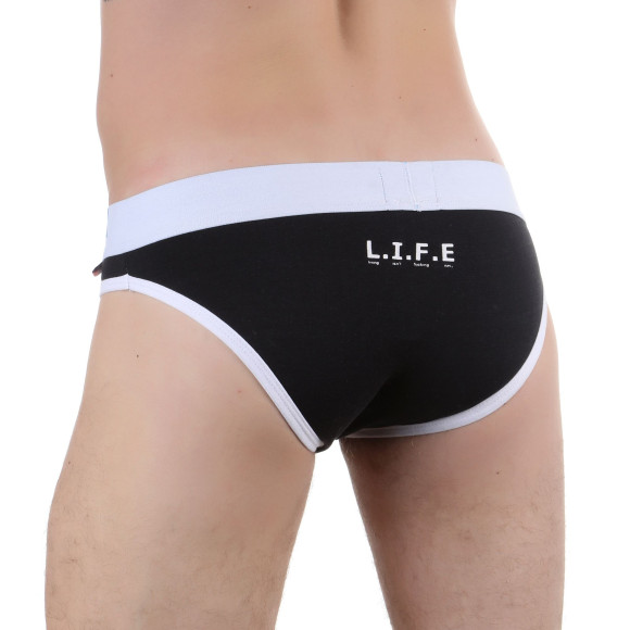 Черные мужские трусы-слипы L.I.F.E. Черные мужские трусы-слипы L.I.F.E.