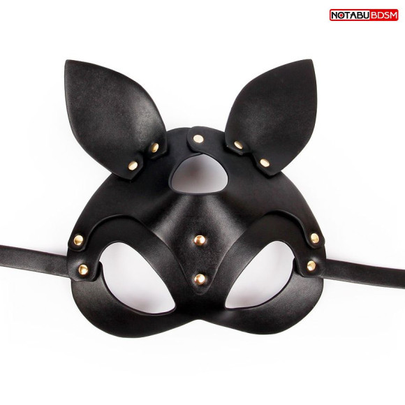 Черная маска с ушками и заклепками Черная маска с ушками и заклепками