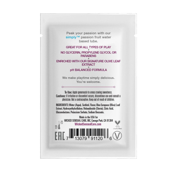 Саше лубриканта на водной основе Simply Aqua Passion Fruit с ароматом маракуйи - 3 мл. Саше лубриканта на водной основе Simply Aqua Passion Fruit с ароматом маракуйи - 3 мл.