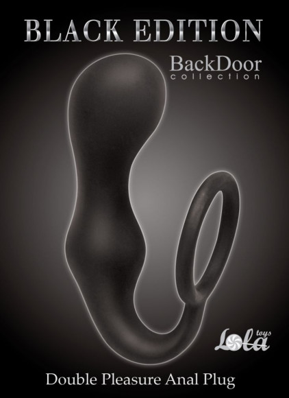 Чёрное эрекционное кольцо с анальной пробкой Double Pleasure Anal Plug Чёрное эрекционное кольцо с анальной пробкой Double Pleasure Anal Plug