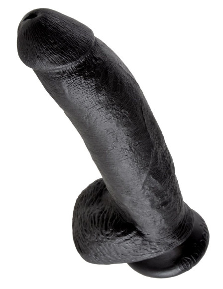 Чёрный фаллоимитатор 9 Cock with Balls - 22,9 см. Чёрный фаллоимитатор 9 Cock with Balls - 22,9 см.