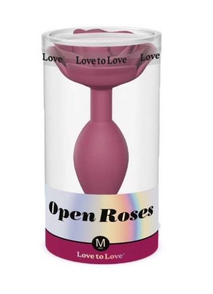 Сливовая анальная пробка с ограничителем-розой Open Rose Size M Butt Plug Сливовая анальная пробка с ограничителем-розой Open Rose Size M Butt Plug
