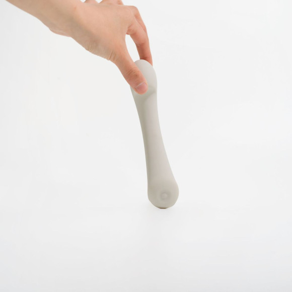 Серый вибростимулятор точки G Mirage - 17,8 см.