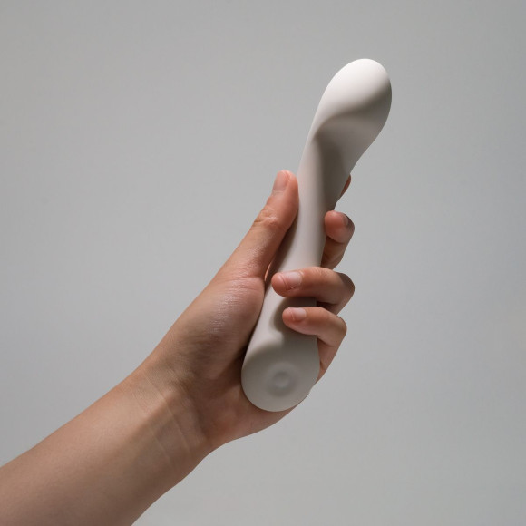 Серый вибростимулятор точки G Mirage - 17,8 см.