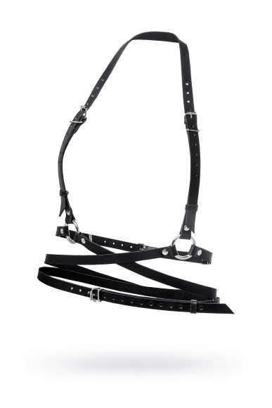 Черная кожаная портупея «Осанка» Черная кожаная портупея «Осанка»