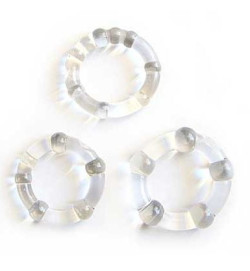 Набор из 3 прозрачных эрекционных колечек Набор из 3 прозрачных эрекционных колечек