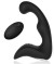 Черный силиконовый массажер простаты с пультом ДУ