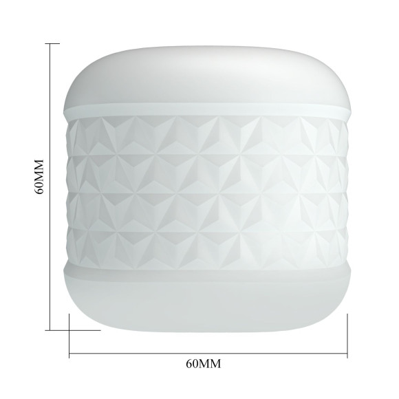 Белый сквозной мастурбатор Crystle