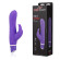 Фиолетовый силиконовый вибратор со стимулятором клитора - 21 см. Фиолетовый силиконовый вибратор со стимулятором клитора - 21 см.
