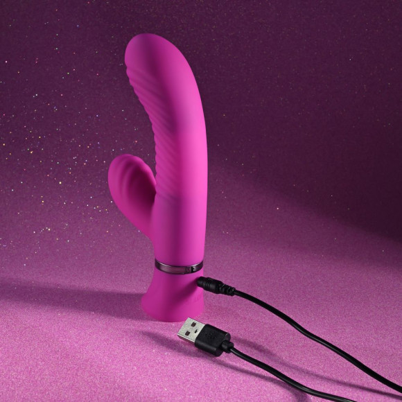 Розовый вибростимулятор-кролик Next Wave - 16,3 см. Розовый вибростимулятор-кролик Next Wave - 16,3 см.