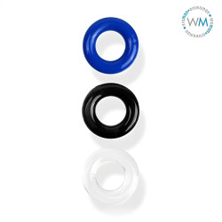 Набор из трех разноцветных эрекционных колец Erowoman-Eroman