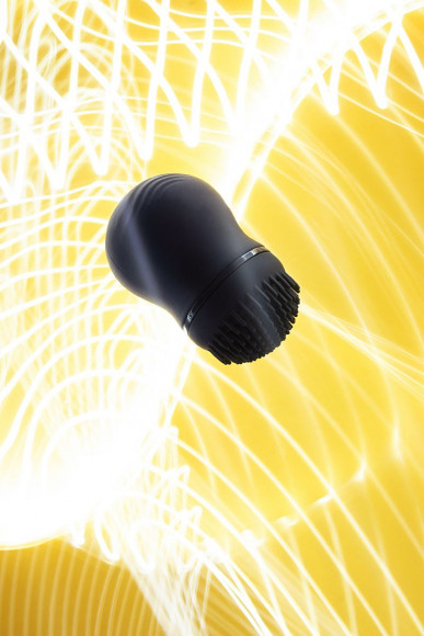 Черный стимулятор клитора PPP CURU-CURU BRUSH ROTER