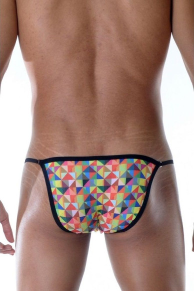 Яркие мужские трусы-танга с геометрическим принтом Яркие мужские трусы-танга с геометрическим принтом
