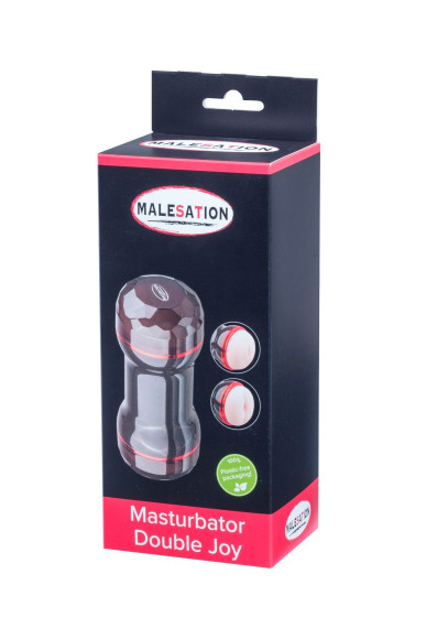 Двусторонний мастурбатор в колбе Double Joy Двусторонний мастурбатор в колбе Double Joy