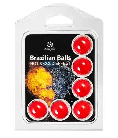 Набор из 6 шариков с массажным маслом Brazilian Balls с охлаждающим и разогревающим эффектом Набор из 6 шариков с массажным маслом Brazilian Balls с охлаждающим и разогревающим эффектом
