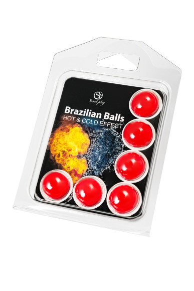 Набор из 6 шариков с массажным маслом Brazilian Balls с охлаждающим и разогревающим эффектом Набор из 6 шариков с массажным маслом Brazilian Balls с охлаждающим и разогревающим эффектом