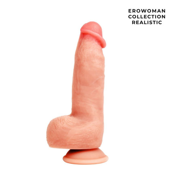 Телесный фаллоимитатор на присоске Брутальный Телесный фаллоимитатор на присоске Брутальный