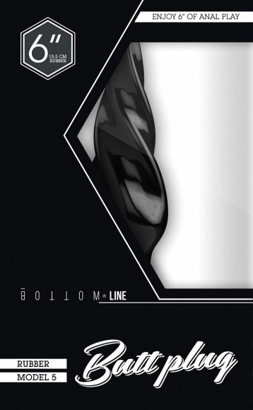 Чёрная спиралевидная пробка Bottom Line 6  Model 5 Black - 15,5 см.