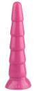 Розовый анальный рельефный стимулятор - 27 см.