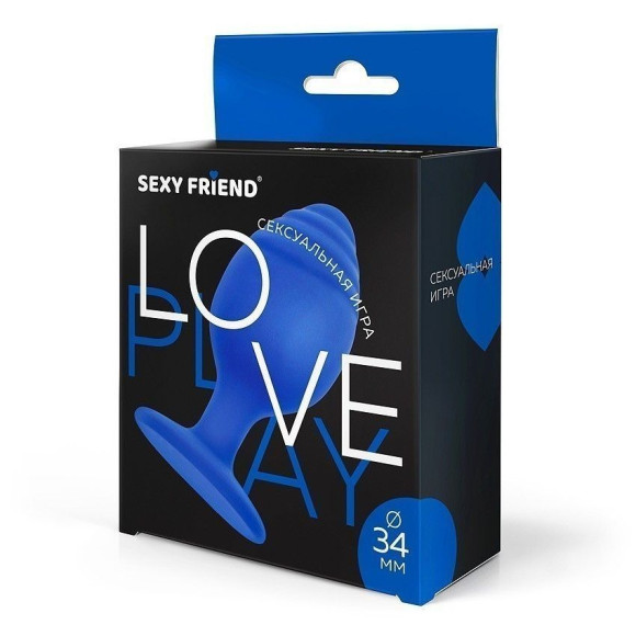 Синяя силиконовая анальная втулка - 7 см. Синяя силиконовая анальная втулка - 7 см.