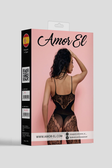 Комбинезон с бретельками и декоративной ажурной вставкой на шее Комбинезон с бретельками и декоративной ажурной вставкой на шее