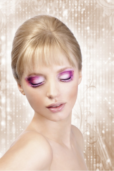 Черные ресницы со стразами Glitter