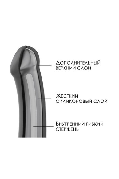 Черный фаллос на присоске Silicone Bendable Dildo XL - 20 см. Черный фаллос на присоске Silicone Bendable Dildo XL - 20 см.
