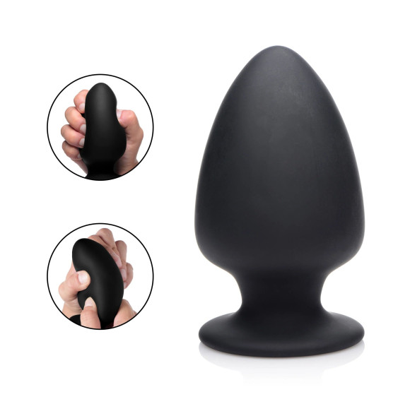 Черная мягкая анальная пробка Squeezable Large Anal Plug - 13,2 см. Черная мягкая анальная пробка Squeezable Large Anal Plug - 13,2 см.