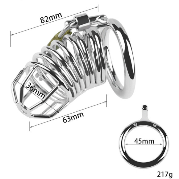 Серебристый мужской пояс верности «Клетка целомудрия № 3» Серебристый мужской пояс верности «Клетка целомудрия № 3»