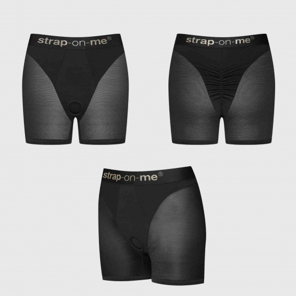 Трусики-шорты для фиксации насадок Strap-on-me Harness Lingerie Halo - size S