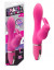 Вибратор с клиторальным стимулятором-зайкой - 17,8 см.