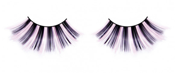 Черно-розовые ресницы