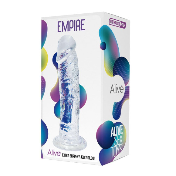 Прозрачный фаллоимитатор на присоске Empire Jelly Dildo - 19,3 см. Прозрачный фаллоимитатор на присоске Empire Jelly Dildo - 19,3 см.