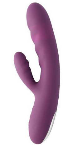 Сливовый вибратор-кролик Avery с возвратно-поступательными движениями - 18,6 см. Сливовый вибратор-кролик Avery с возвратно-поступательными движениями - 18,6 см.