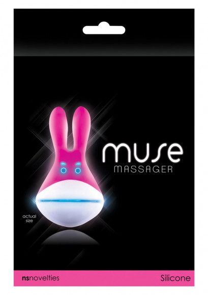 Розовый вибратор MUSE MASSAGER с ушками