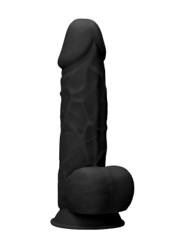Черный фаллоимитатор Realistic Cock With Scrotum - 21,5 см. Черный фаллоимитатор Realistic Cock With Scrotum - 21,5 см.
