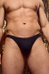 Черные мужские трусы-тонги с контрастной строчкой Черные мужские трусы-тонги с контрастной строчкой